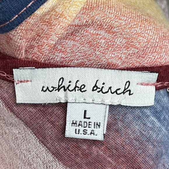 WHITE BIRCH Large Vertical Stripe Color Block Maxi Dress Vacation Oversized - Picture 6 of 7